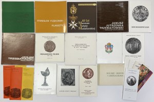Zestaw broszur i ulotek numizmatycznych MIX, głównie medalierstwo (21szt)