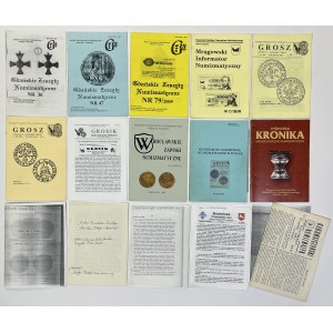 Zestaw czasopism numizmatycznych + ulotki/broszury (16szt)