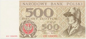 ÉCHANTILLON D'IMPRESSION des villes polonaises, 500 zloty 1965