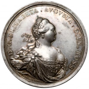 Elżbieta, Medal 1754 - Założenie Kolonii Nowa Serbia - w SREBRZE