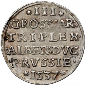 Prussia, Albrecht Hohenzollern, Trojak Königsberg 1537