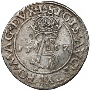 Zygmunt II August, Trojak Wilno 1562 - prążkowany