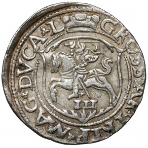 Zygmunt II August, Trojak Wilno 1562 - prążkowany