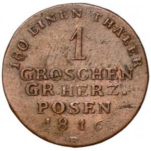 Wielkie Księstwo Poznańskie, 1 grosz 1816-B, Wrocław