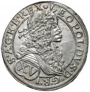 Austria, Leopoldo I, 15 krajcars 1675, Vienna