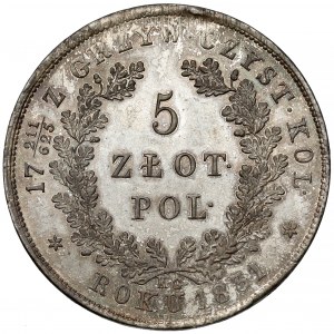 Powstanie Listopadowe, 5 złotych 1831 KG