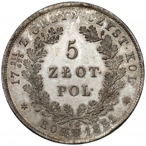 Insurrection de novembre, 5 zlotys 1831 KG