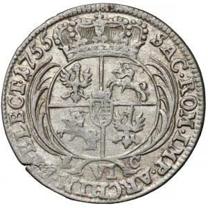 August III Sas, Szóstak Lipsk 1755 EC