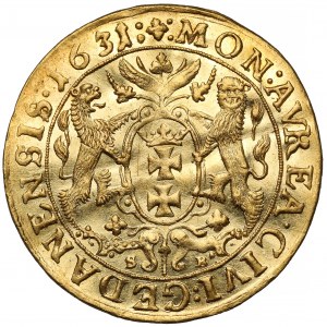 Sigismund III. Vasa, Dukat Danzig 1631 SB - schöner Spiegel