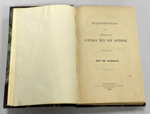 Hildebrand - Minnespenningar öfver enskilda Svenska Män och Qvinnor, Sztokholm 1860