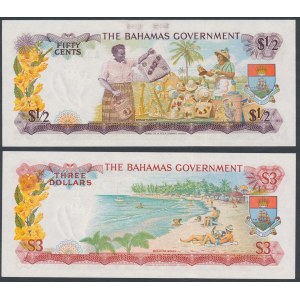 Bahamas, 50 Cents & 3 Dollars 1965 (2pcs)