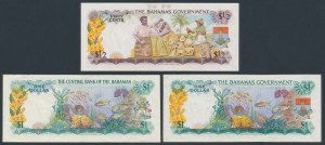 Bahamas, 50 Cents & 2x 1 Dollars 1965-1974 (3pcs)