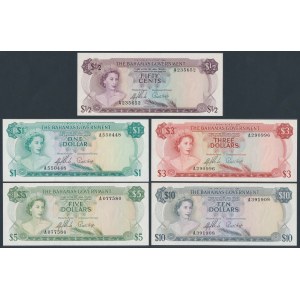 Bahamas, 50 Cents - 10 Dollars 1965 (5pcs)