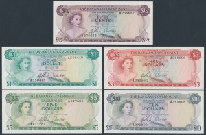 Bahamas, 50 centesimi - 10 dollari 1965 (5 pz.)