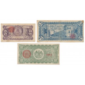 Mexico, 2x 50 Centavos i 1 Pesos 1914-1915 (3pcs)