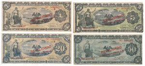 Meksyk, 1 - 50 Pesos 1914 - REVALIDADO (4szt)