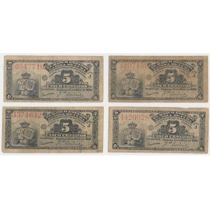 Cuba, 4x 5 Centavos 1896 (4pcs)