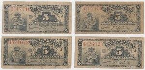 Cuba, 4x 5 Centavos 1896 (4pc)