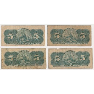 Cuba, 4x 5 Centavos 1896 (4pcs)