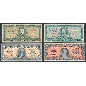 Cuba, 1 - 100 Pesos 1958-1969 (4pcs)