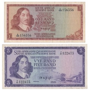South Africa, 1 & 5 Rand ND (2pcs)