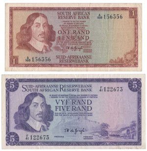 South Africa, 1 & 5 Rand ND (2pcs)