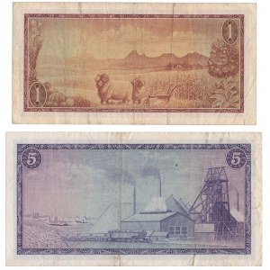 South Africa, 1 & 5 Rand ND (2pcs)