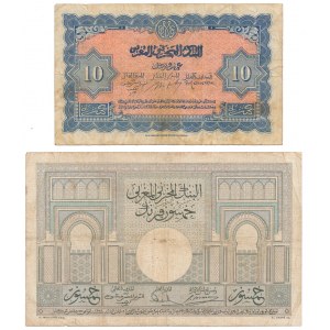 Morocco, 10 & 50 Francs 1938-1943 (2pcs)
