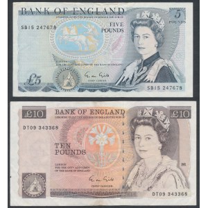 Great Britain, 5 & 10 Pounds ND (2pcs)