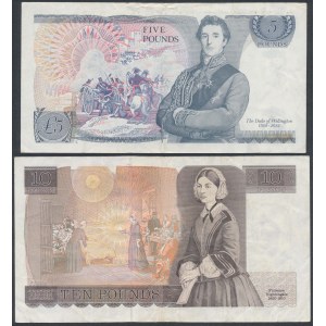 Great Britain, 5 & 10 Pounds ND (2pcs)