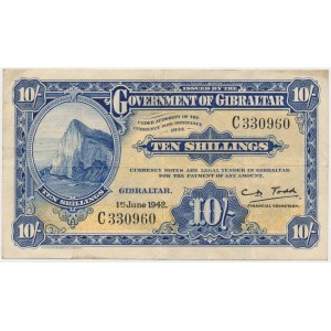 Gibraltar, 10 Shillings 1942