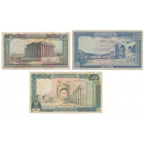 Liban, 50, 100 i 250 Livres ND (3pcs)