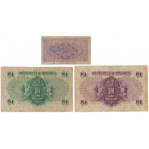 Hongkong, 5 centů, 2x 1 dolar ND (3ks)