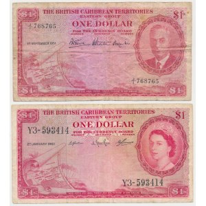 British Caribbean Territories, 1 Dollar 1951 i 1 Dollar 1962 (2pcs)