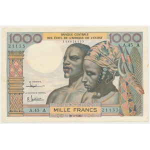 West African States, Ivory Coast, 1.000 Francs 1961
