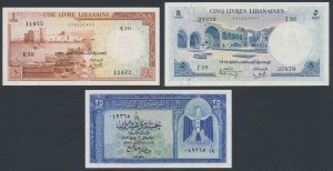 Égypte et Liban, set de billets (3pc)