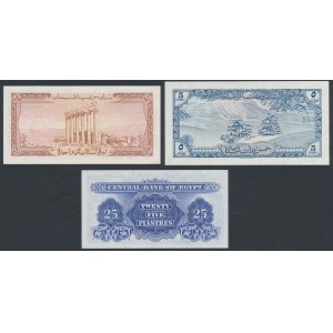 Egypt & Liban - set of banknotes (3pcs)