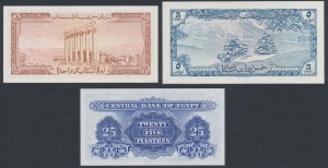 Egypt a Libanon, sada bankoviek (3 ks)
