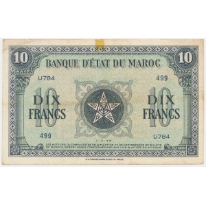 Morocco, 10 Francs 1944