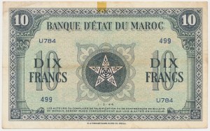 Maroko, 10 frankov 1944