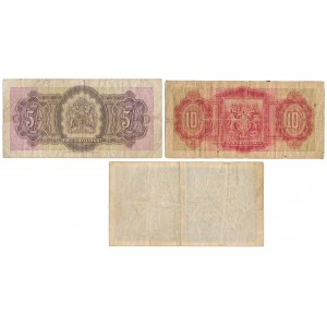 Bermuda, 5 & 10 Shillings & Malta, 2 Shillings 6 Pence (3pcs)