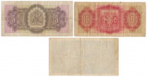 Bermuda, 5 & 10 Shillings & Malta, 2 Shillings 6 Pence (3pcs)