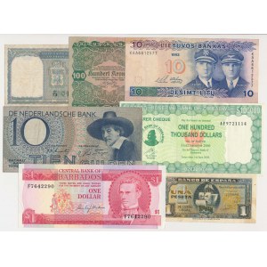 Zestaw banknotów MIX, głównie Europa (7szt)