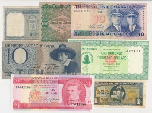 Set di banconote MIX, principalmente Europa (7 pezzi)