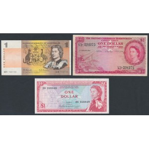 Australia, East Caribbean & British Caribbean Territories - set of banknotes (3pcs)