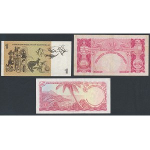 Australia, East Caribbean & British Caribbean Territories - set of banknotes (3pcs)