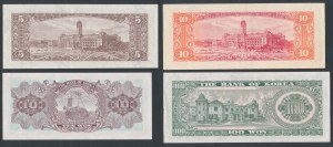 Cina (Taiwan) e Corea - set di banconote (4 pz.)