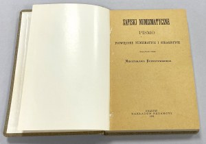 Zapiski Numizmatyczne. Rivista dedicata alla numismatica e alla sfragistica, ristampa [1993/1889], J. Kurnatowski