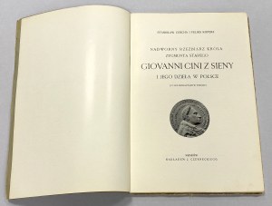 Giovanni Cini of Siena and his works in Poland - court sculptor to King Sigismund the Old