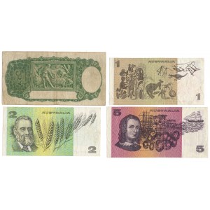 Australia, 1 Pound - 5 Dollars ND (4pcs)